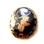 Vintage Siam Sterling Black Niello Enamel Dancer Brooch de