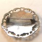 Vintage Siam Sterling Black Niello Enamel Dancer Brooch ab