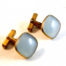 Vintage Gold Tone & Moon Stone Cufflinks
