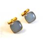Vintage Gold Tone & Moon Stone Cufflinks