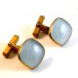 Vintage Gold Tone & Moon Stone Cufflinks