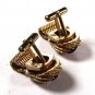 Vintage Goldtone & Light Purple Wrap Around Cufflinks Unbranded 71415
