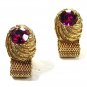 Vintage Goldtone & Light Purple Wrap Around Cufflinks Unbranded 71415