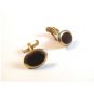 Vintage Gold Tone & Red Cufflinks by Swank