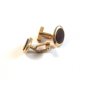 Vintage Gold Tone & Red Cufflinks by Swank