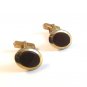 Vintage Gold Tone & Red Cufflinks by Swank