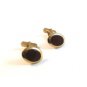 Vintage Gold Tone & Red Cufflinks by Swank