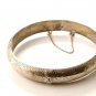 Vintage Engraved Stering Silver Bangle Bracelet