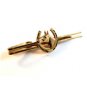 1940's - 1960's Gold Tone Horse Head Horseshoe Tie Clasp by Hickok U.S.A.