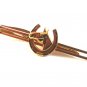 1940's - 1960's Gold Tone Horse Head Horseshoe Tie Clasp by Hickok U.S.A.