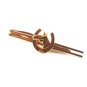 1940's - 1960's Gold Tone Horse Head Horseshoe Tie Clasp by Hickok U.S.A.