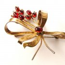 Coro Pegasus Sterling Silver Gold Vermeil Flower Brooch