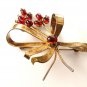 Coro Pegasus Sterling Silver Gold Vermeil Flower Brooch