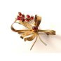 Coro Pegasus Sterling Silver Gold Vermeil Flower Brooch
