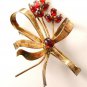 Coro Pegasus Sterling Silver Gold Vermeil Flower Brooch