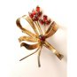 Coro Pegasus Sterling Silver Gold Vermeil Flower Brooch