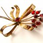 Coro Pegasus Sterling Silver Gold Vermeil Flower Brooch