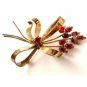 Coro Pegasus Sterling Silver Gold Vermeil Flower Brooch