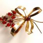 Coro Pegasus Sterling Silver Gold Vermeil Flower Brooch