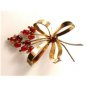 Coro Pegasus Sterling Silver Gold Vermeil Flower Brooch