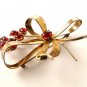 Coro Pegasus Sterling Silver Gold Vermeil Flower Brooch