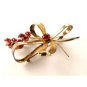 Coro Pegasus Sterling Silver Gold Vermeil Flower Brooch