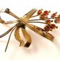 Coro Pegasus Sterling Silver Gold Vermeil Flower Brooch