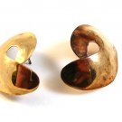 Vintage Scara Sterling Silver Gold Tone Pierced Earrings