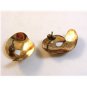 Vintage Scara Sterling Silver Gold Tone Pierced Earrings