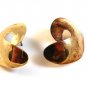 Vintage Scara Sterling Silver Gold Tone Pierced Earrings
