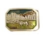 Vintage Maine Moose Woods Belt Buckle 10282013