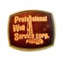 Vintage Professional Well Service Corp Belt Buckle Leather Top