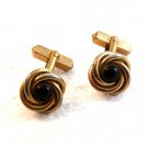 Vintage Gold Tone & Red Art Deco  Cufflinks by Swank