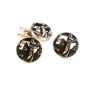 Vintage Silver Tone Golf Golfer Cufflinks & Matching Tie Clasp