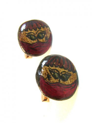 Vintage Handmade & Perfect For Mardi Gras Mask Cufflinks