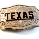 Small Vintage Silver Tone State of Texas Belt Buckle