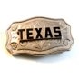 Small Vintage Silver Tone State of Texas Belt Buckle