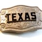 Small Vintage Silver Tone State of Texas Belt Buckle