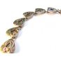 Vintage Sterling Silver & Abalone 18 Heart Necklace