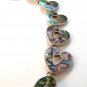 Vintage Sterling Silver & Abalone 18 Heart Necklace