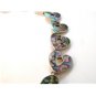 Vintage Sterling Silver & Abalone 18 Heart Necklace