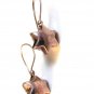 Large Vintage Sterling Silver Puffy Star Pierced Earrings