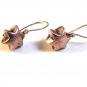 Large Vintage Sterling Silver Puffy Star Pierced Earrings