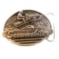 Vintage 1990 Snowmobiler Belt Buckle Made in U.S.A. by C&J