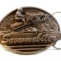 Vintage 1990 Snowmobiler Belt Buckle Made in U.S.A. by C&J