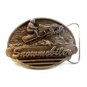 Vintage 1990 Snowmobiler Belt Buckle Made in U.S.A. by C&J