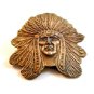 Vintage Brass Sitting Bull Chief of the Sioux Native American Belt Buckle