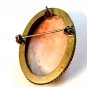 Vintage Silver Tone Shell Cameo Brooch / Pendant