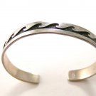 Vintage Native American Sterling Silver Cuff Bracelet