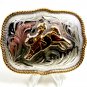 Small Western Cowboy Bull Riding Belt Buckle Silver Strike by 3D